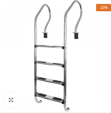 ESCALERA 4 PELDAÑOS ACERO INOXIDABLE VULCANO