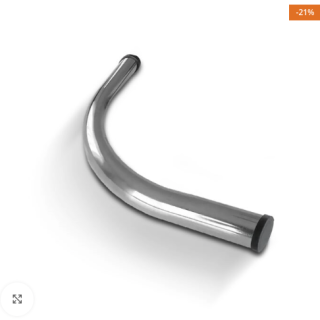 BARANDA CURVA 90 GRADOS VULCANO ACERO INOXIDABLE C/REGATONES